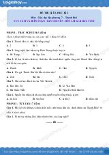 Đề thi giữa kì 2 GDĐP 7 Thanh Hoá - loigiaihay.com